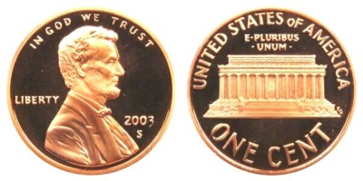 2003 S LINCOLN CENT GEM DCAM PROOF from PROOF Set 