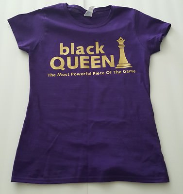 black QUEEN the most powerful piece of the game t-shirt