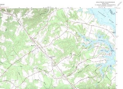 Hollywood Quadrangle Maryland 1963 USGS Topo Map 7.5 Minute Topographic