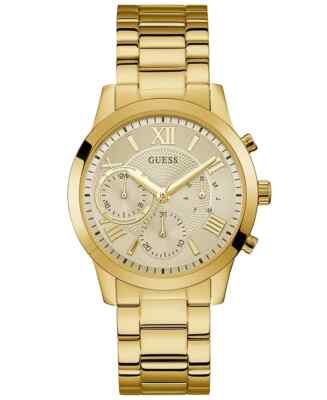 Guess Men's Watch Gold-Tone Stainless Steel Bracelet 40mm U1070L2 No Box 