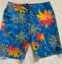 HURLEY CLASSIC BOARDSHORTS PHANTOM WEEKENDER 20" SWIM TRUNKS BLUE MEN'S 32