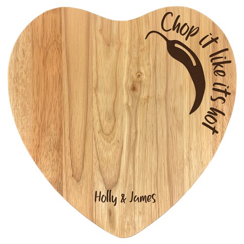 Personalised Heart Chopping Board Wooden Cheese Board Any Occasion Gift for Her - Picture 32 of 33