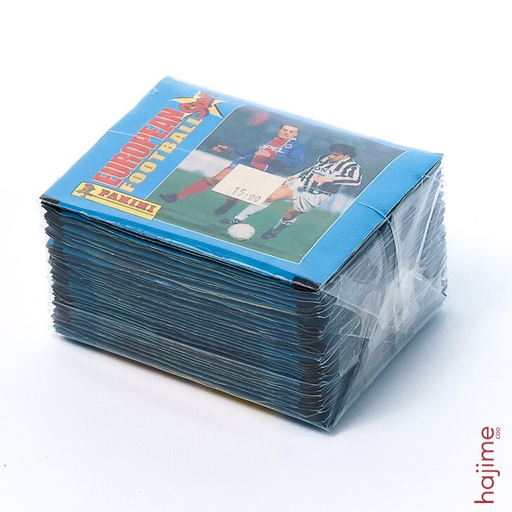 Pegatina estrella del fútbol europeo 1997 caja sin sellar (50 paquetes)