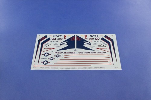 Calcomanía máscara 1/48 1/72 F/A-18E VFA-137 Kestrels CVN 72 2012 para modelo Meng/Academia - Imagen 4 de 13