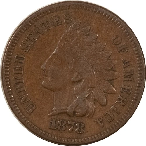 1878 INDIAN CENT - APPROACHING XF BUT W/ OLD OBVERSE SCRATCHES!