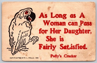 Polly's Cracker Parrot Humor Postcard PC038