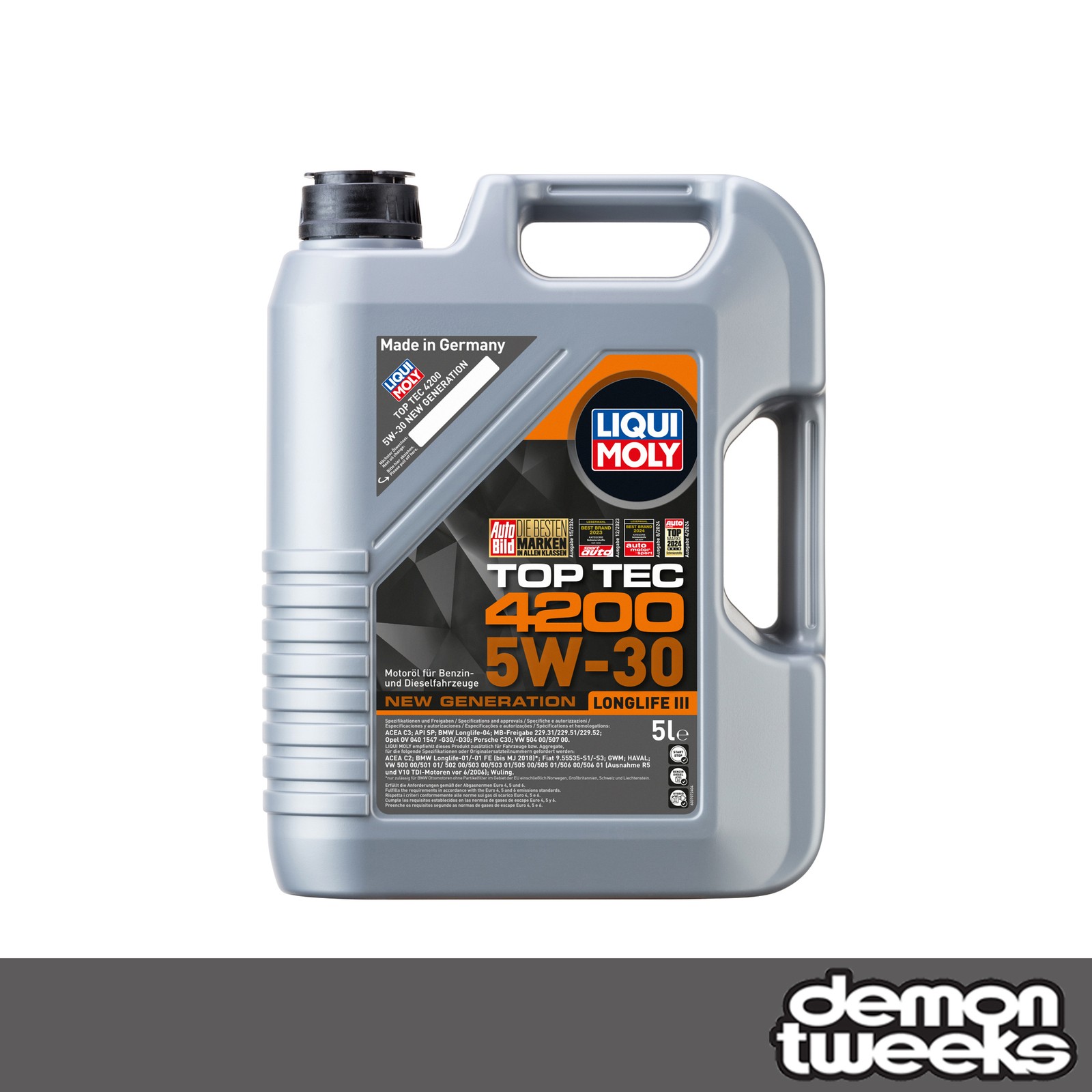Liqui Moly Top Tec 4200 5W-30 Synthetic Technology Based Engine Oil 5L 5 Litres - Image 9