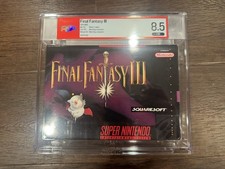 Final Fantasy III SNES PSA 8.5 CIB Complete in Box | SquareSoft | Authentic