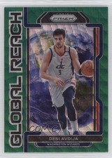 2021-22 Panini Prizm Global Reach Green Wave Prizm Deni Avdija #8 0ad