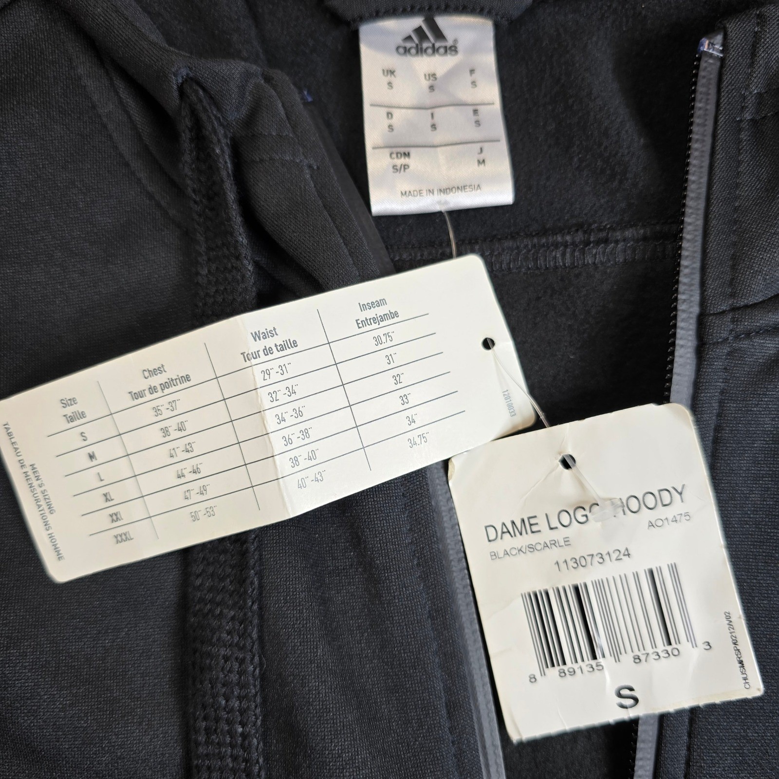 NWT Adidas Dame Hoodie Jacket Full Zip Mens Small Basketball Athleisure Pockets thumbnail 4