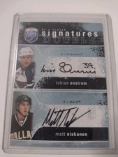 2007-08 BAP DUAL SIGNATURES AUTO AUTOGRAPH Tobias Enstrom Matt Niskanen