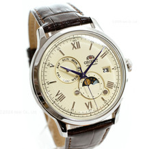 Orient Bambino SUN  MOON RN-AK0803Y Automatic Men's Watch New