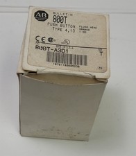 Allen Bradley 800T-A3D1 Push Button, Flush Head, Orange , 1 NO - New OS