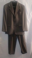 Mens Haggar Black Label Gray Suit Jacket  Pants - Read