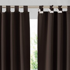 RYB HOME Outdoor Blackout Patio Curtains - 2 Panels, Detachable Top, Waterproof