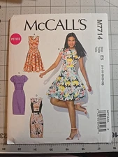 7714 MCCALLS SEWING PATTERN DRESSES MISSES SIZES 14-22 NEW UNCUT