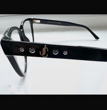 Jimmy Choo JC335 807 Black logo Eyeglasses Frames 54-15-145 Italy