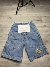 Vintage used JNCO 7 Pocket Jean 34 Shorts Jorts Green Crown Men s