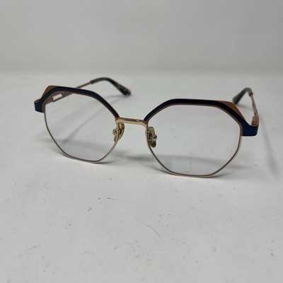 COCO AND BREEZY CB SOUL 103 52-17-145 BLUE GOLD ORANGE FLEX HINGE EYEGLASSES V80