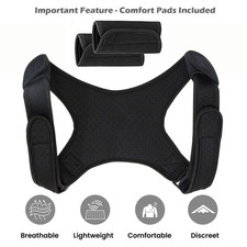 Adjustable Posture Corrector Brace for Men – Universal Fit Upper Back, Shoulder