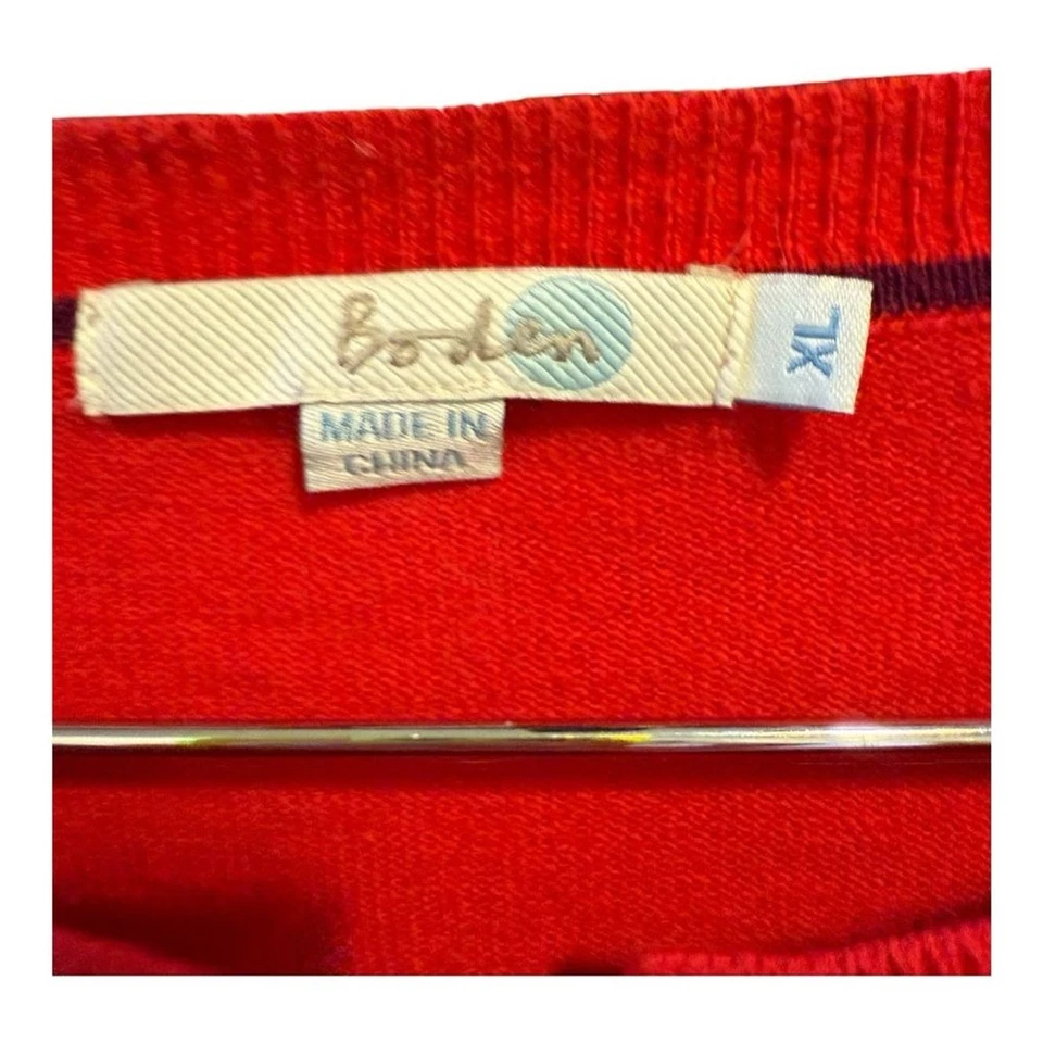 Boden Womens Red Knit Wool Cardigan with Ruffled Placket XL sweater for fall - Image 4 of 4