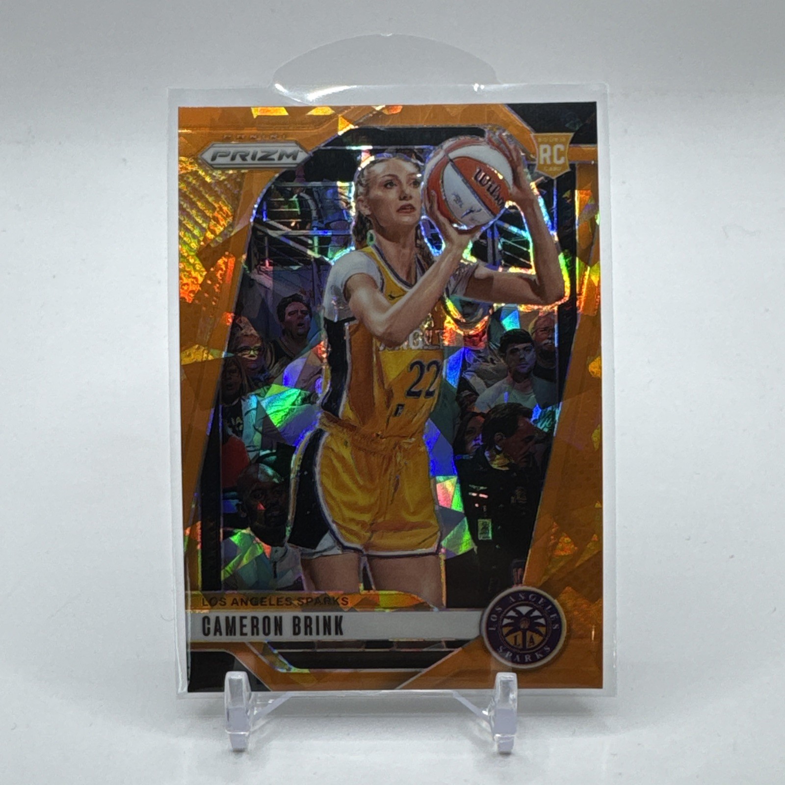 2024 Panini Prizm WNBA Prizms Orange Ice #127 Cameron Brink