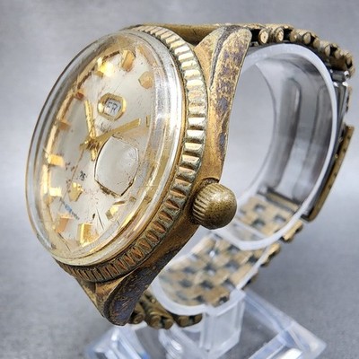 Citizen Auto Dater 25 Jewels Watch Men 38mm Silver Dial Gold
