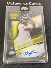 2026 Topps Chrome Black Yanquiel Fernandez Gold Refractor Rookie RC Auto 30/50