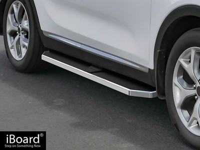 APS Polished Flat Running Boards Style Fit 16-20 KIA Sorento