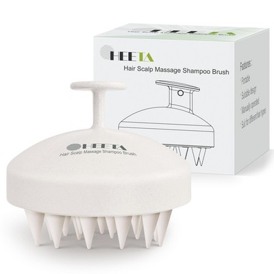 HEETA Scalp Scrubber Shampoo Brush, Massager Tool for Hair Beige