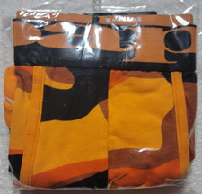 PAPI COTTON STRETCH BRAZILIAN TRUNK, ORANGE/BLACK, SIZE L, 95 COTTON, FOR MEN
