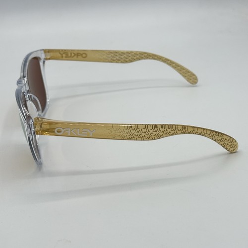 Occhiali da sole Oakley Frogskins personalizzati trasparenti serie Mbappe Prizm 24k lenti polarizzate - Foto 2 di 7