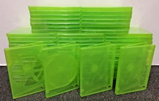 63 Genuine OEM Microsoft XBOX 360 Replacement GAME CASES 2 Disc CLEAN Case GREEN