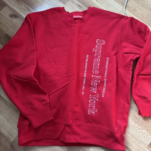 Authentique logo Supreme Side Col Rond Rouge Taille Medium Neuf sans étiquette
