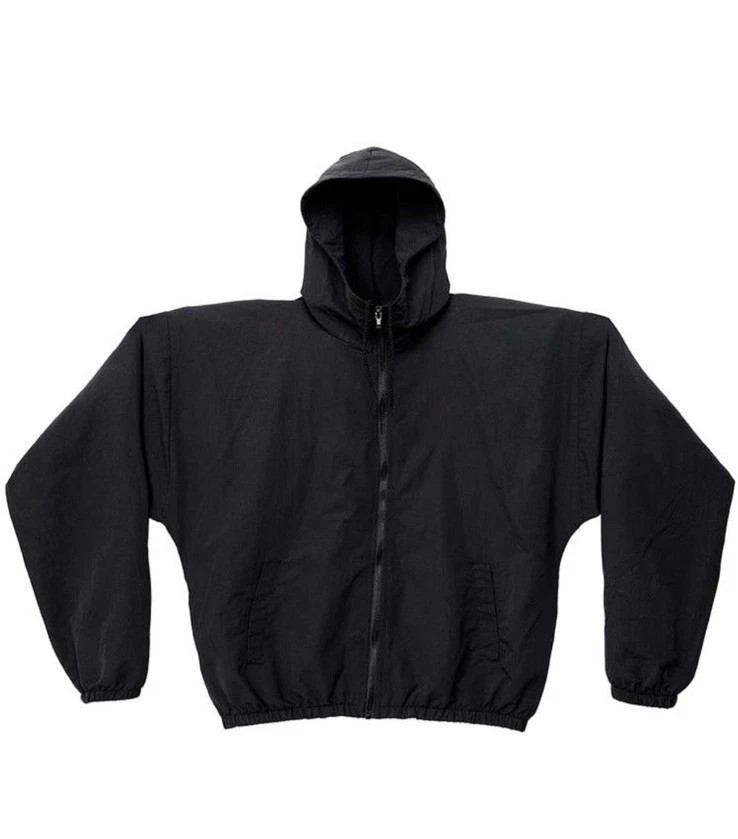 Yeezy WB-01 Black Nylon Windbreaker Jacket Size 2 (M-L) New