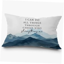 Mountain Christian Pillow Covers 12x20, Christian Room Christ-pillow Covers-d
