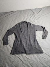 Eileen Fisher Wool Cardigan Open Front Sweater Womens Sz Small Charcoal Gray NEW