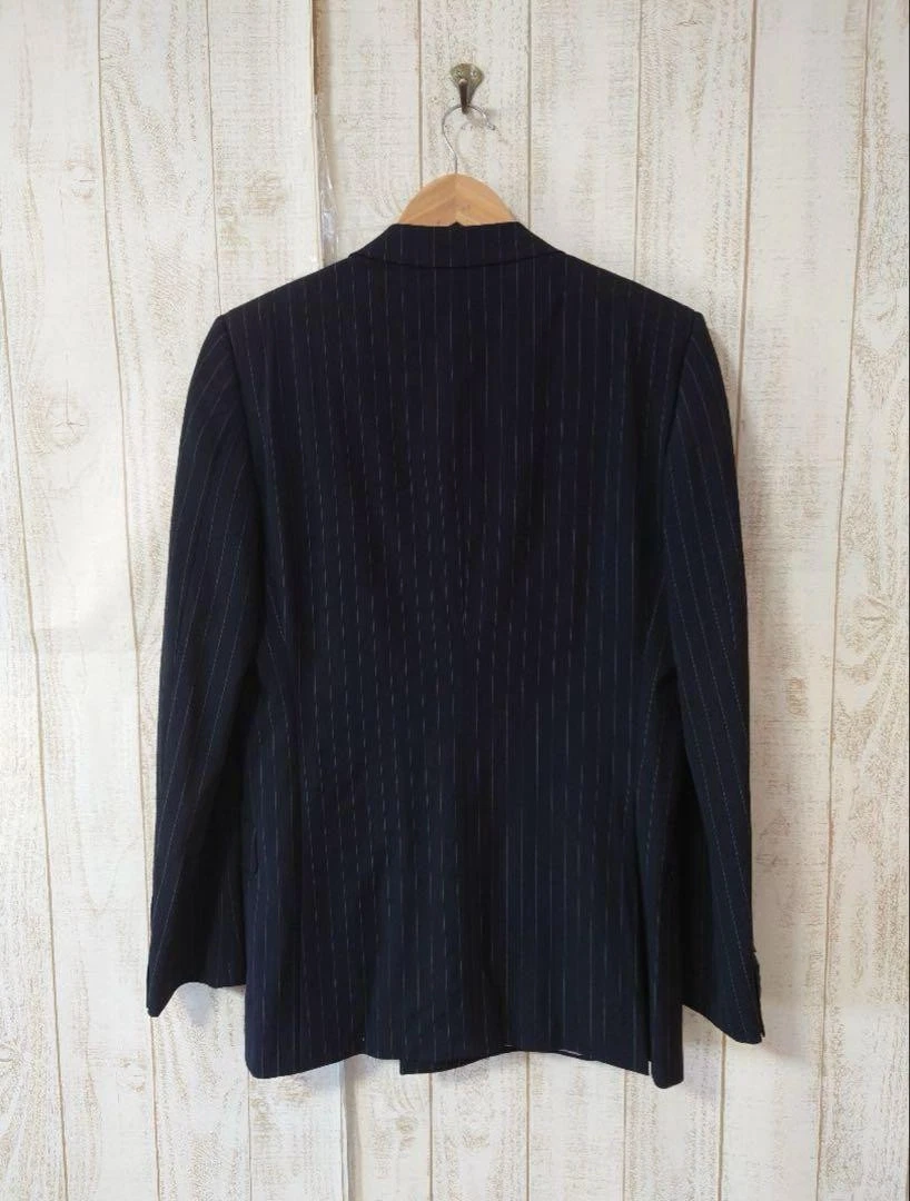 Giacca Gucci blu navy blazer a righe doppio sartoriale taglia 46 usata in ottime condizioni