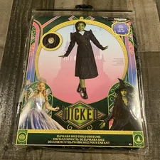 Wicked Elphaba Shiz University Dress Costume, New Size L (10-12) Girls Cosplay