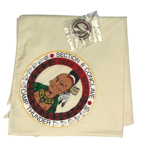 1995 Section 8 Conclave Camp Thunder W/ Pin Neckerchief WHT Bdr (LB3235)