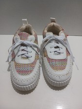 Material Girl Tennis Shoes Size 13 With A Multicolored Weave Pattern On Top