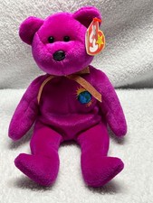 Ty Beanie Babies Millennium the Bear Purple 1999 Stuffed Animal Plush New