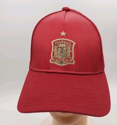 Adidas Spain Soccer Cap Hat Red National Team Adjustable Strap Back New