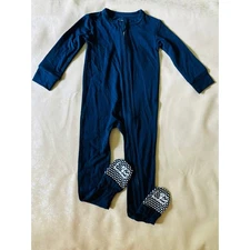 Little Biscuits Bamboo Sleeper 9-12 Months NWOT Navy Blue