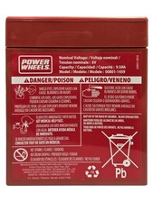 Power Wheels Super 6 Volt Red Battery, 00801-0712