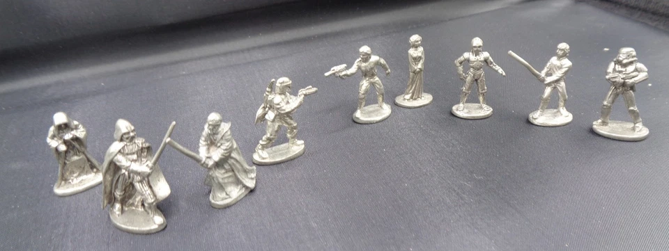 Star Wars Monopoly Classic Trilogy Edition Pewter Complete 9 Game Piece Set M029 - Photo 1/1