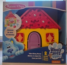 Melissa & Doug Blue's Clues & You Take Along House Holzspielzeug 8 Teile NEU OVP