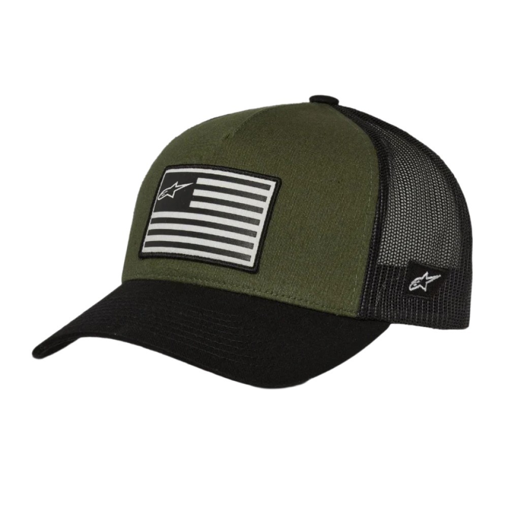 Alpinestars Flag Snapback Hat Baseball Hat Military Black