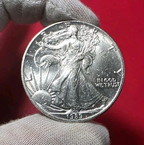 1989 S$1 American 1 troy oz .999 Fine Silver Eagle Bullion Coin - Circulated