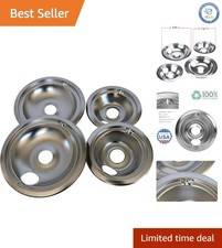 Durable Chrome Drip Pans for GE & Hotpoint Ranges โ Dishwasher Safe, USA Made